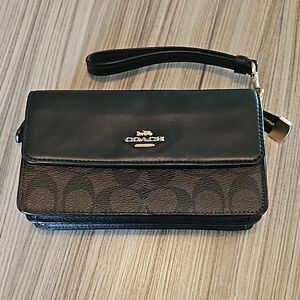 Coach Black Wristlet Bag
